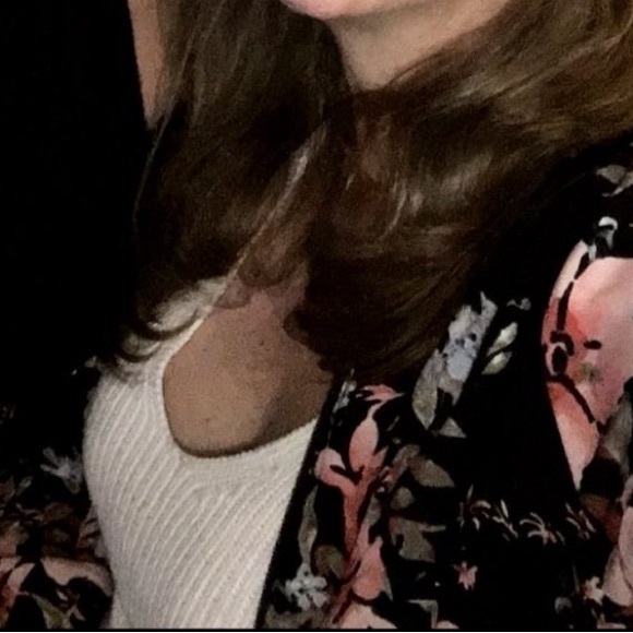 Floral print zip up crew neck bomber jacket!!! - Picture 2 of 3